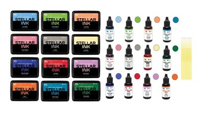 Simon Hurley Stellar Dye Ink Bundle - SHC Set #3 Stellar Ink Pads & Reinkers,