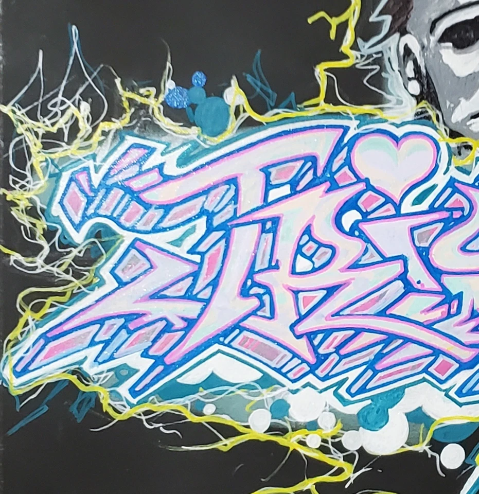 ¡TU NOMBRE! en arte de graffiti sobre lienzo de 12x24". FOTOS MUESTRAN EJEMPLOS. LEER POR FAVOR Foto 4 de 4