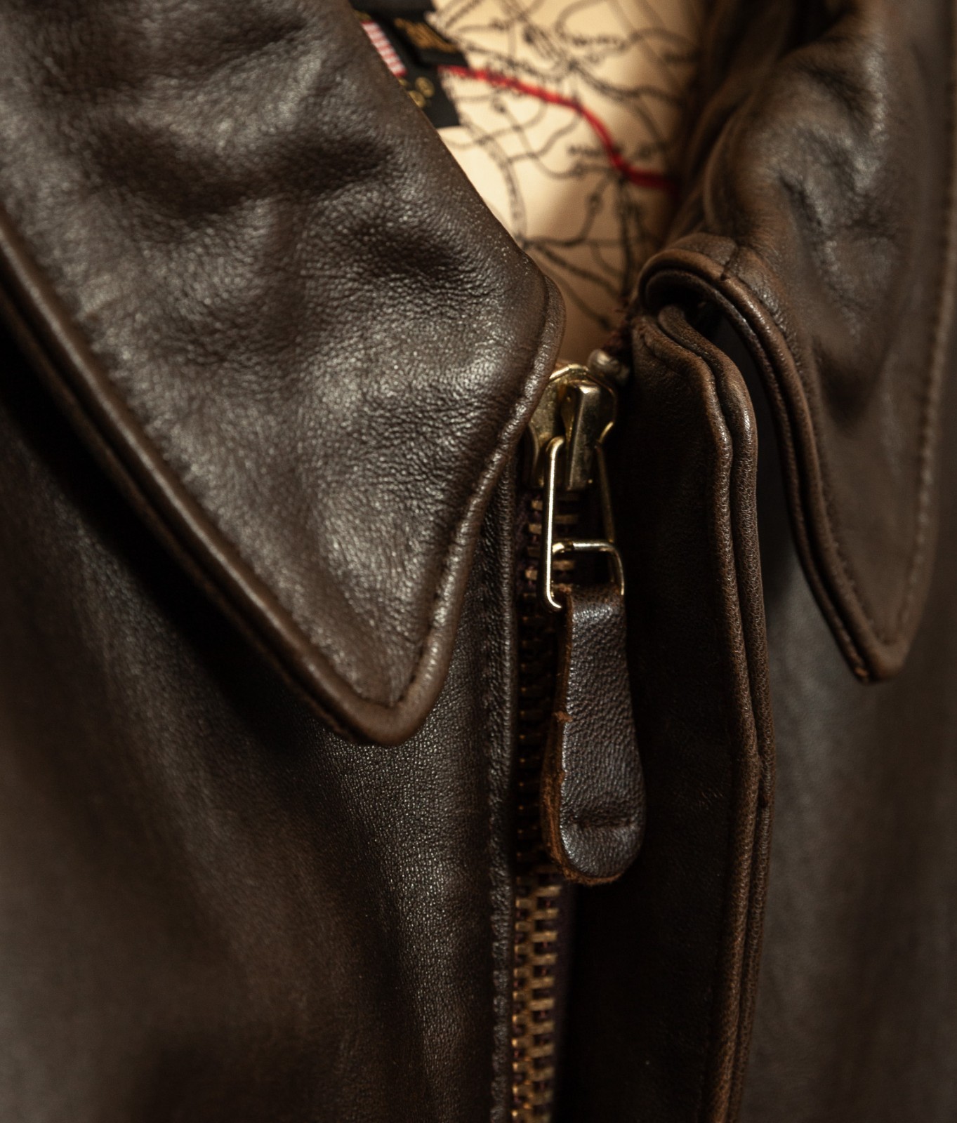 Vintage Avirex A2 Brown Leather Flight Jacket 3XL image 4