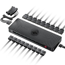 PWM ARGB Lüfter Verteiler 2 in 1 9 Ports PC ...