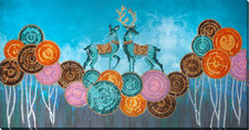 Bead Embroidery Kit "Azure Grace" Stitching Handmade Beadwork