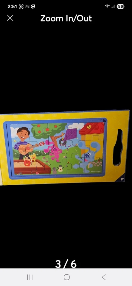 P3-053C1 Melissa & Doug Blue's Clues & You! Juego de rompecabezas magnético TakeAlong Foto 3 de 4