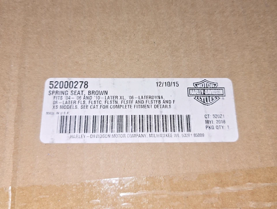 OEM Seat Solo Harley-Davidson FXD Dyna 2014-2016 cuero marrón P/N 52000278 Foto 2 de 4