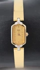 Seiko Quartz 2E20-6459 Ladies 13mm Gold Tone Hexagon Shape Wristwatch