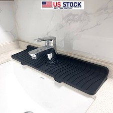 Silicone Faucet Drain Pad Drip Catcher Tray Kitchen Sink Splash Guard Slip Mat