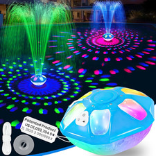 2026 Upgraded Pool Fountain,9000Mah Rechargeable Floating Pool Fountain with Lig