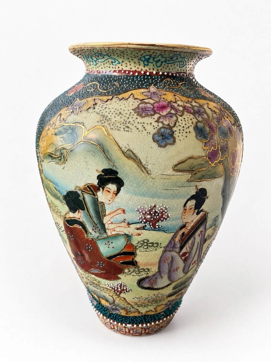 陶瓷日本古董花瓶| eBay