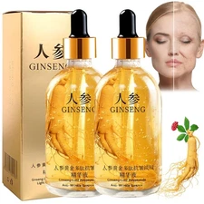 Ginseng Anti-Wrinkle Serum, Anti-Aging Essence with Korean Ginseng (2 Bottles)