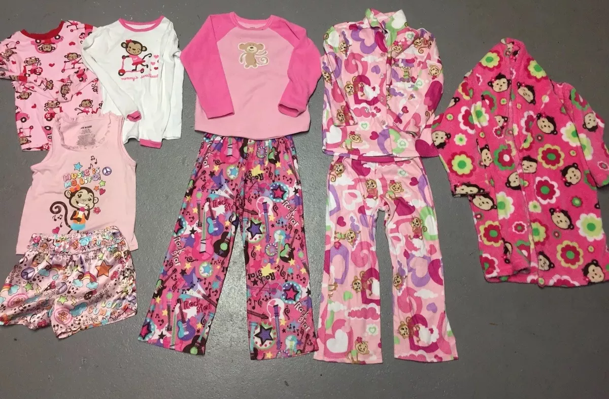 Girls Monkey Pajamas Lot Winter Pants Tops Sets Carters Joe boxer