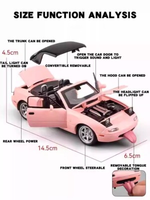 1:32 Mazda MX-5 With Tongue 1/32 Diecast Metal Model Car Gift Toy