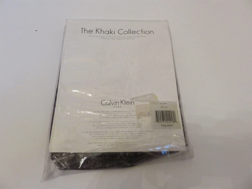 Calvin Klein Nara Smoke Plaid almohada estándar farsa nueva en paquete Foto 2 de 3