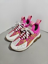 Authentic VERSACE Chain Reaction PinkWht Sued...