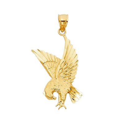 14K Gelbgold Adler Anhänger für Halskette oder Kette