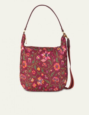 Oilily Mary Shoulder Bag Joy Flowers Chocolate