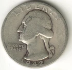 USA - 1942P - Washington ¼ $ - Silver Eagle - no mint mark - #16344RG