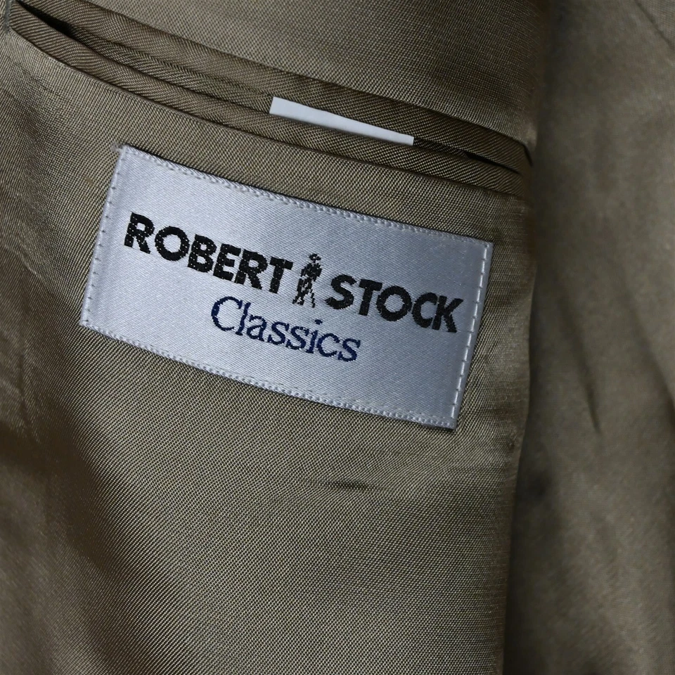 Blazer chaqueta deportiva abrigo Robert Stock 48L marrón a cuadros Glenn lana seda para hombre Foto 4 de 4