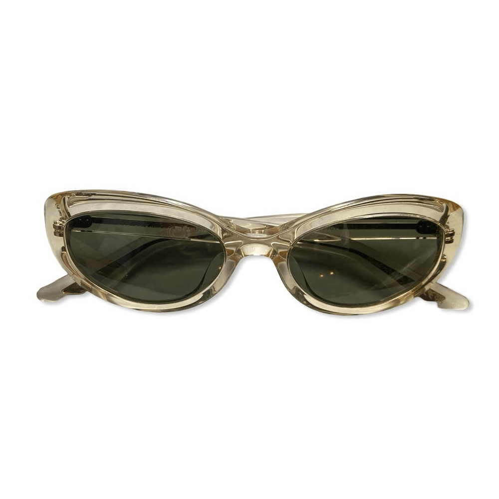 Oliver Peoples X Khaite 1969C Sunglasses in Buff Clear Frames oval
