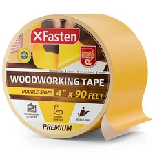 XFasten Double-Sided Woodworking Tape, 4-Inch by 30-Yards