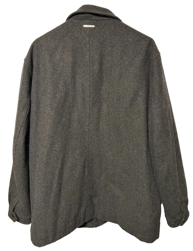 Michael Kors Black Insulated Wool Blend Pea Coat Size XL - Image 2 of 4