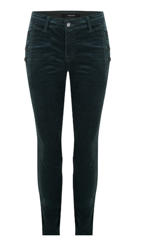 J Brand Zion Mid Rise Velvet Skinny 
