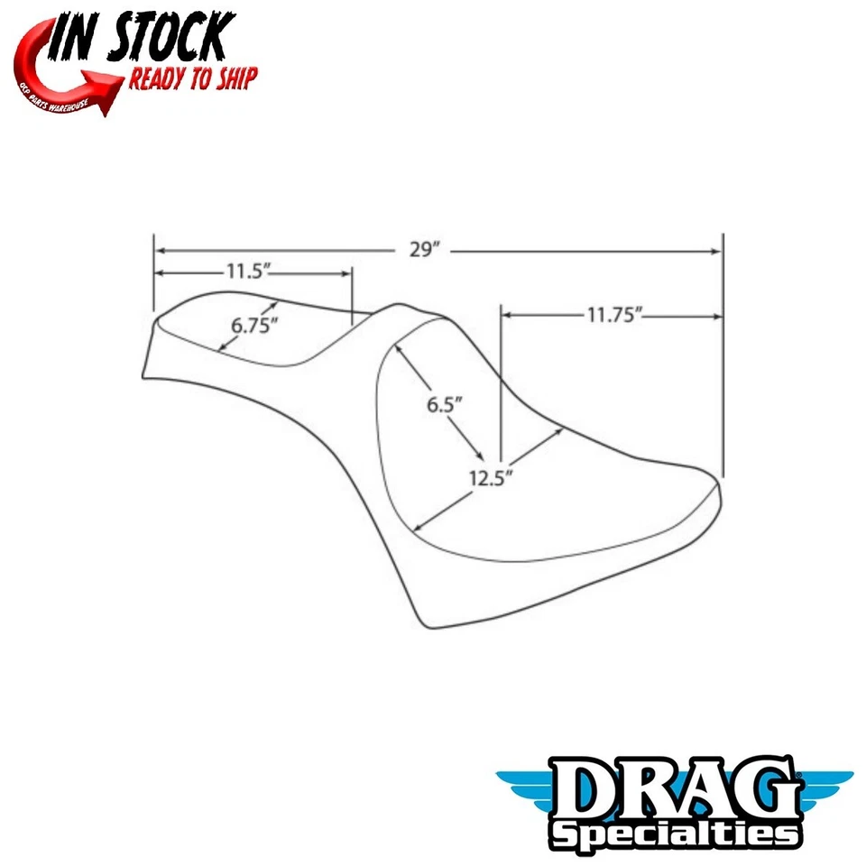 Asiento Drag Specialties Predator III Silver Diamond Stitch para Indian Scout 15-19 Foto 2 de 4