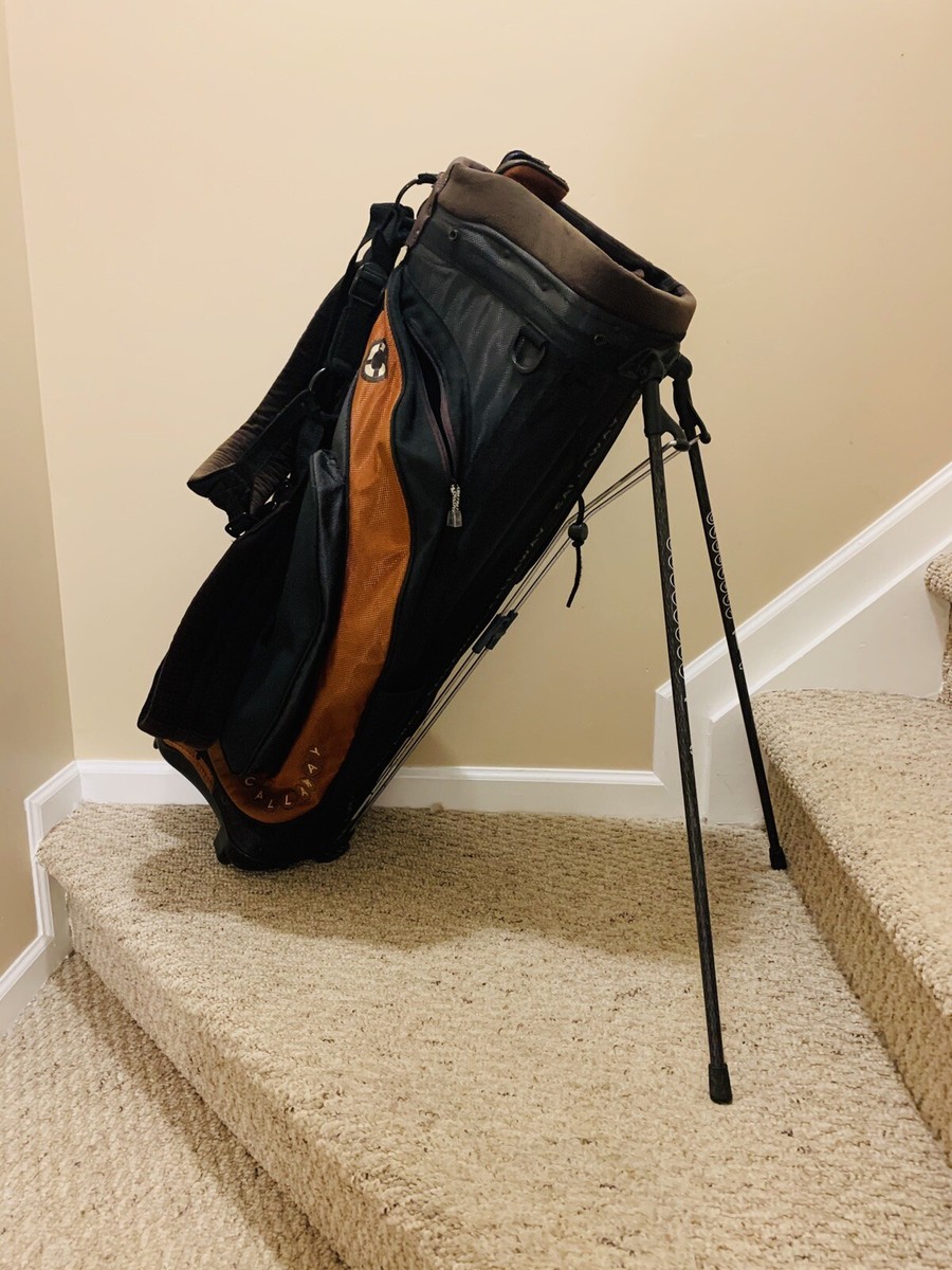 Callaway Golf Adrenaline Stand Bag- Black/Orange, 5 Way Divider