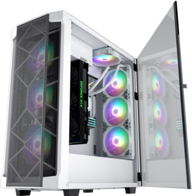 Segotep Phoenix T1 PC Case E-ATX ATX White Full Tower Gaming Computer Case