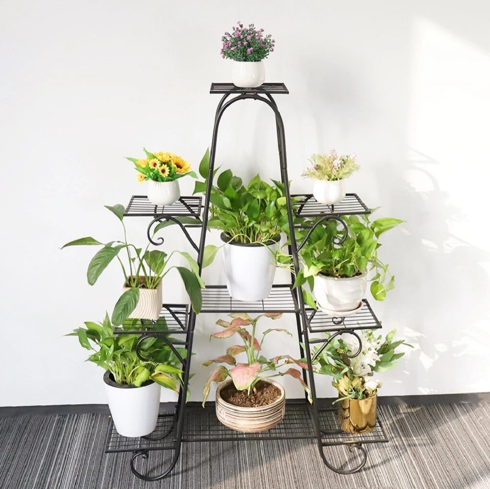 Metall Blumenständer Blumenregal Pflanzregal Pflanzentreppe für Innen Außen DEKO - Bild 3 von 4