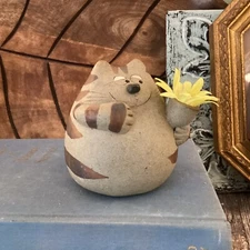 RUSS Berrie & Co Handcrafted Cat Figure 1988 Crazy Cat Lady Gift Figurine Retro