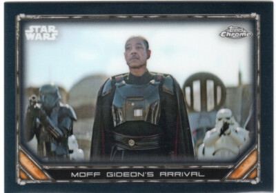 Star Wars The Mandalorian 2022 Chrome Foil BLACK REFRACTOR Card S1-42 #01/10
