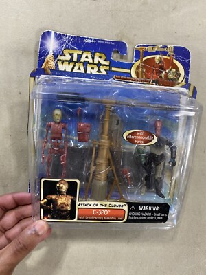 Star Wars Clone Wars 2002 C-3PO with Droid Factory Assembly Line J39 Opened