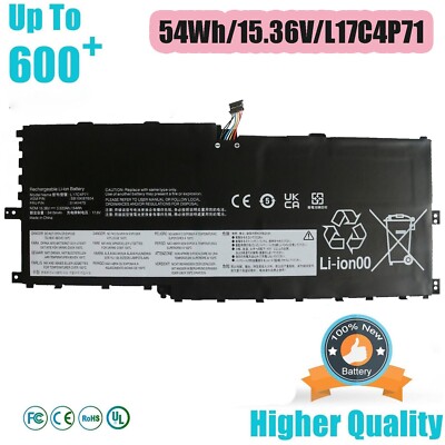 L17C4P71 L17M4P71 LAPTOP BATTERY FOR LENOVO ThinkPad X1 Yoga Gen 3rd 2018 54Wh