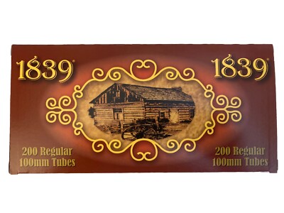 Classic Cigarette tubes 1839 Regular, 100mm 200 Count Per Box NO BRAND  STAMPS