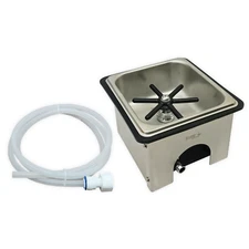 Stainless Steel Kitchen Bar Beer Glass Pitcher Counter Top Mount Rinser