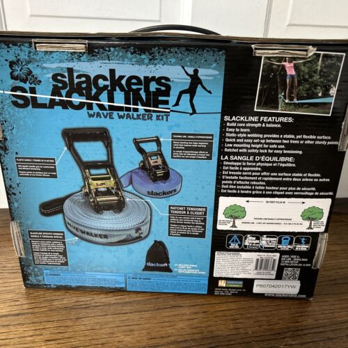 Slackers 50' Slackline & Ratsche Wave Walker Kit blau SLA465 Neu im Karton - Bild 4 von 5