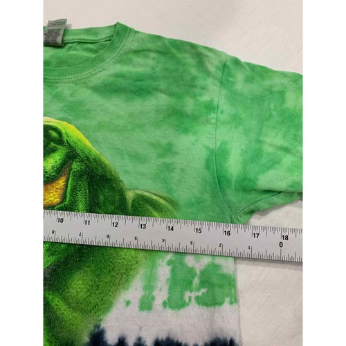 Dinosaur T-Shirt Boys Green Tie Dye Lightning Jerry Lofaro Crew Tee Size M - Picture 9 of 9