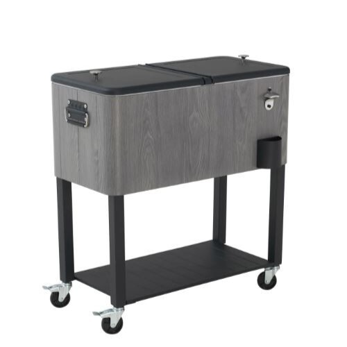 Cart 80 Qt For Outdoor Patio And Deck On Wheels With Handle