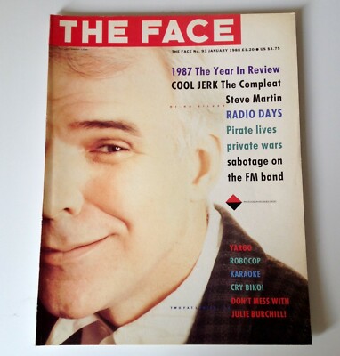 The Face Magazine - January 1988 - w/ Steve Martin  Very Good Condition