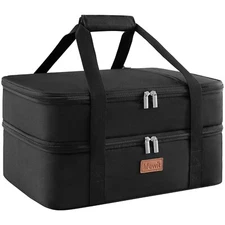 Lifewit Double Decker Insulated Casserole Carrier for Hot or Cold Food