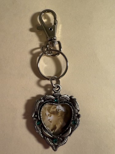 new pewter tone photo frame keychain with rhinestones- you choose - Picture 15 of 32