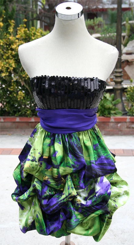 Green purple deals dress