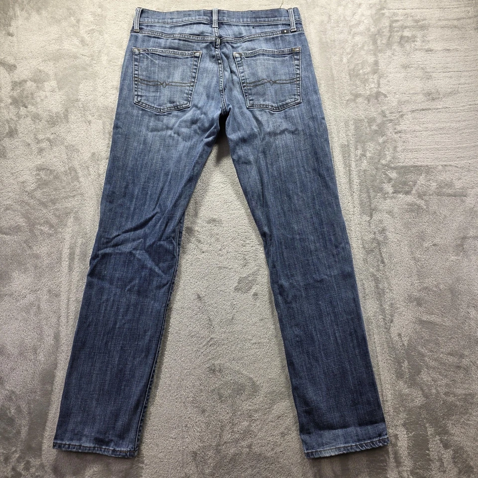 Pantalones de mezclilla elásticos rectos para hombre Lucky Brand 32x34 azul 221 lavado medio 7MC1030 Foto 2 de 4