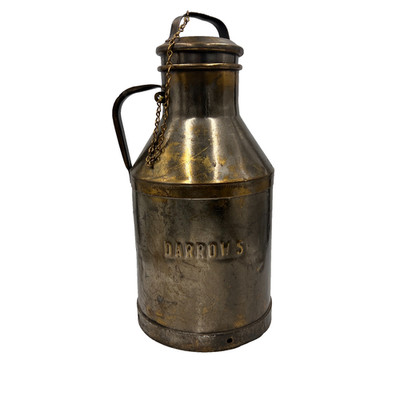 Vintage DARROW's Albuquerque NEW MEXICO dairy Metal milk Can 16'' Decor Dairy
