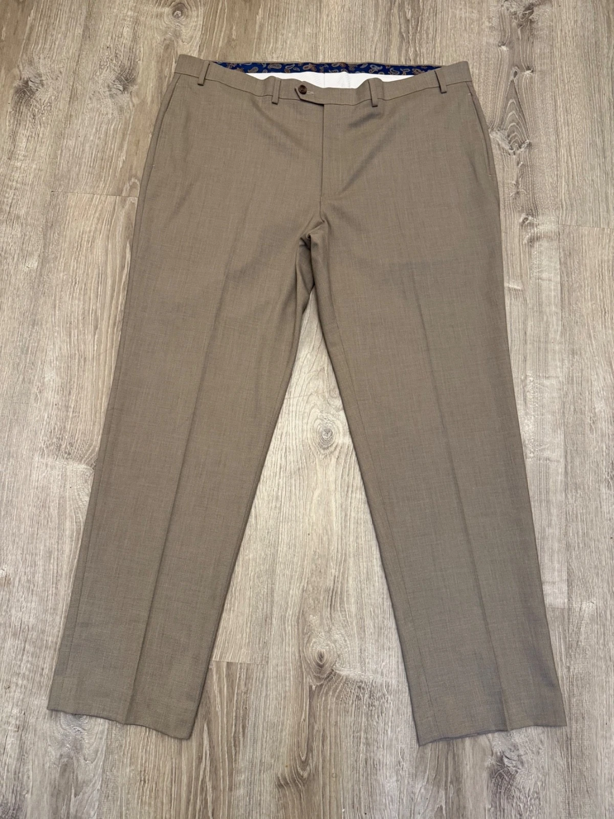 Ralph Lauren Pants Mens 42x30-31” (READ) khaki brown Dress Flat Front Straight