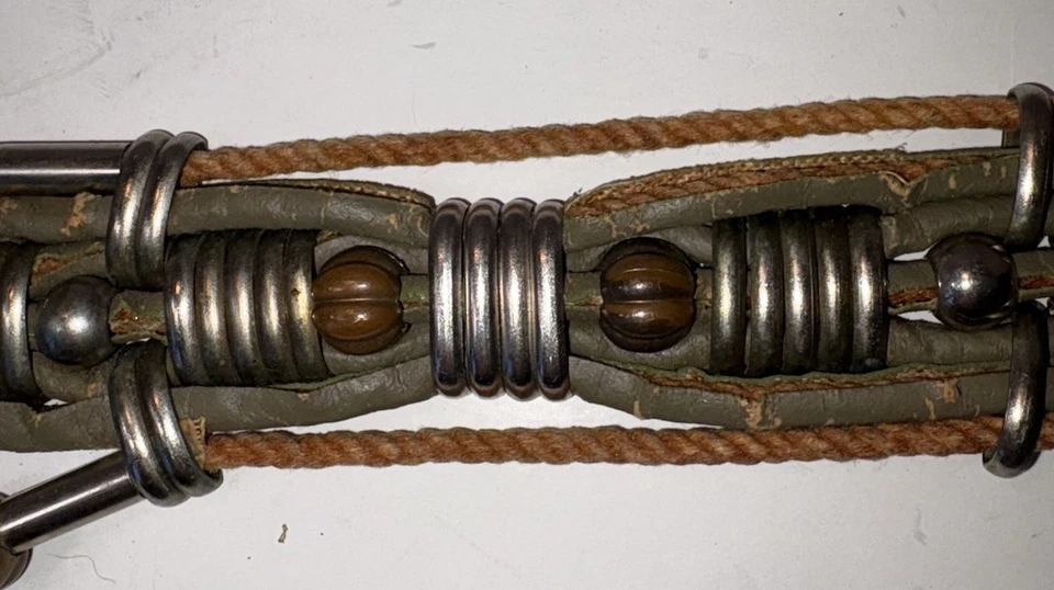 Винтажный женский ремень серебристого тона металл богемное хиппи западный стиль регулируемый - Изображение 4 из 4