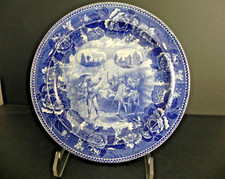 Wedgewood The Capture of Fort Ticonderoga Plate Blue Ethan Allen 9 3/8