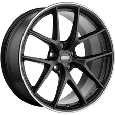 Bbs Cir 19x9.5 Et 40 5x120 Hb 82 Satin Black A Polished Outer Lip Ring Wheelrim