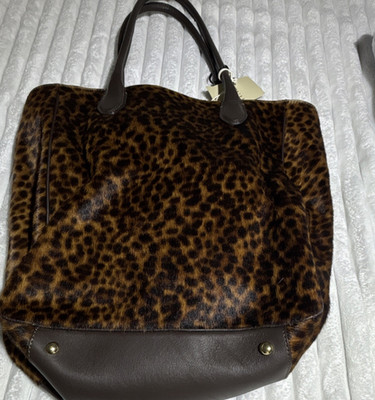 IACUCCI Brown Black Leopard Animal Print Women s Tote Bag Double Handles