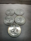Lot Of 5 1 oz engelhard prospector silver round
