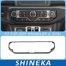 Carbon Fiber Air Condition Switch Cover Trim Frame For Jeep Wrangler Jl 2018-23